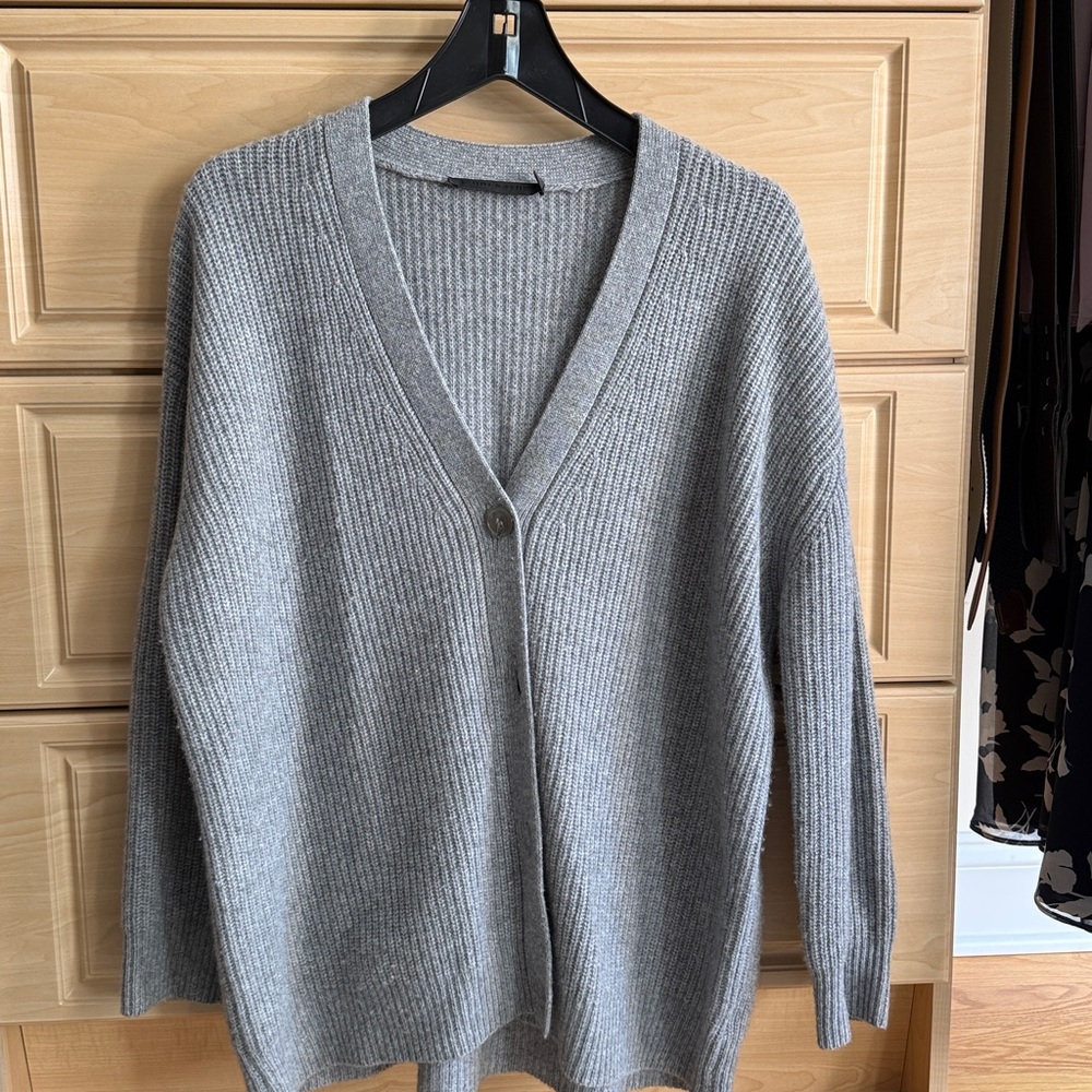 Jenni Kayne Light Gray Cashmere Cocoon sweater XXS
